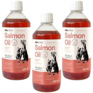 LAB V Huile de saumon pour chiens et chats 3x500ml