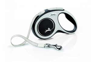 Flexi Laisse New Comfort L Sangle 5m jusqu'à 60kg Noir