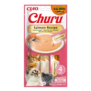 INABA CAT CHURU Recette au saumon 4x14g