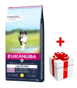 EUKANUBA Chiot Poulet L/XL Sans Grains 12kg +Surprise