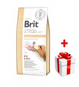 Brit Grain Free Veterinary Diet Dog Hepatic Oeufs et pois 2kg+Surprise