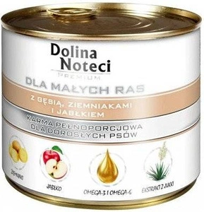 Dolina Noteci Premium Pour chiens de petite race à l'oie, aux pommes de terre et à la pomme 185 g