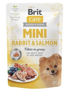 Brit Care Mini filets en sauce au lapin et saumon 85g