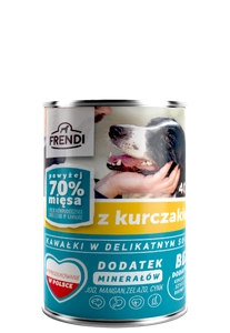 Morceaux de Frendi en sauce délicate au poulet 400g pour chiens