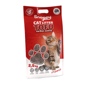 SNAPPY ŻWIREK TOFU biodégradable pour chats avec charbon actif 2,5 kg
