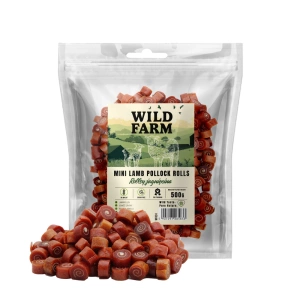 Rouleaux d'agneau WILD FARM 500 g, friandises pour chien