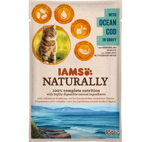 IAMS Naturally Avec Morue océanique en sauce 85g