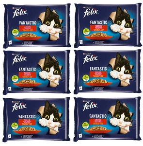 FELIX Saveurs Campagnardes en gelée au lapin et à l'agneau 12x(4x85g)