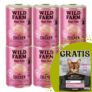 Pâté au poulet WILD FARM 6x400 g - nourriture pour chat sans gluten