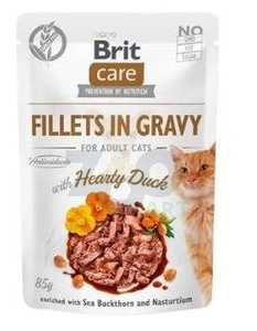 BRIT CARE Cat Pouches Fillets in Gravy with Hearty Duck 85g x12