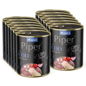 DOLINA NOTECI Piper pour chiens avec morue et tomates 12x800g