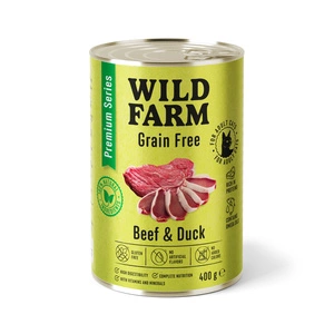 WILD FARM Premium Grain Free Bœuf et Canard 400g - nourriture pour chat sans céréales