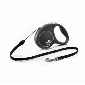 Flexi Laisse Original Design Noir Corde M 5m Jusqu'à 20kg Noir