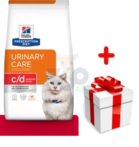 HILL'S PD Prescription Diet Feline c/d Poulet Stress urinaire 3kg+Surprise