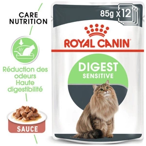 Royal Canin Digest Sensitive 12x85g  + GIMBORN Gim Cat Paste Anti-Hairball Duo malt avec poulet 50g