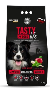 Tasty Dogs Life nourriture pour chien au bœuf 12 kg (races moyennes et grandes)