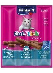 Vitakraft Cat Stick Mini Saucisses et Limande 3x18g