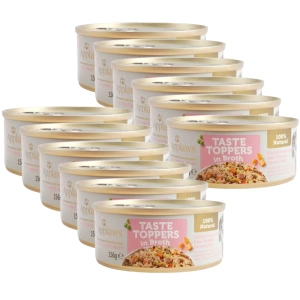 Applaws Taste Toppers Naturel Nourriture humide pour chien Poulet avec jambon et légumes 12x156g