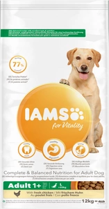 IAMS-Nourriture sèche pour Vitalité pour chiens adultes de grandes races au poulet frais 12kg
