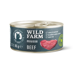 WILD FARM Mousse de bœuf 85 g - mousse sans céréales pour chats