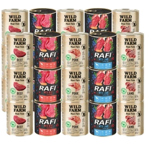 DOLINA NOTECI Rafi + WILD FARM Pâté de viande, mélange de saveurs, 30x800 g