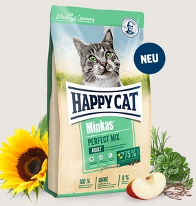 Happy Cat Minkas Perfect Mix volaille, poisson et agneau 10 kg+Surprise gratuite pour chat