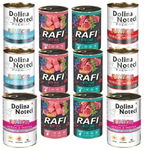 Dolina Noteci Premium Junior Riche en Cœurs de Dinde 12x400g Mix