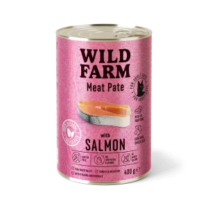 WILD FARM Pâté de saumon 10x400 g - nourriture pour chat sans gluten