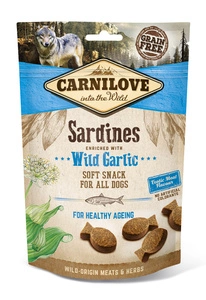 Carnilove Snack Semi-Moist, sardines et ail des ours 200 g