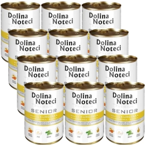 Dolina Noteci Premium Senior Poulet avec carottes et basilic 400g x12