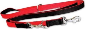 Dingo Extra Laisse convertible à double sangle pour chiens Rouge/Noir 220cm