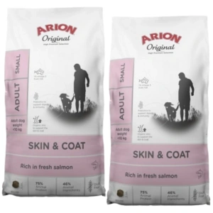 ARION Original Skin & Coat Adulte Saumon et Riz Petites Races 2x2kg