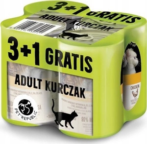 Pet Republic Poulet 3+1 GRATUIT - Nourriture humide pour chat - 400 g