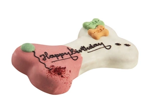 LOLO PETS Gâteau pour chien "Happy Birthday" aux fruits de la forêt 250g