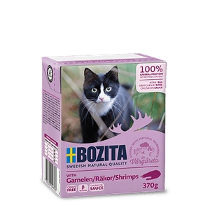 BOZITA Crevettes en sauce pour chat 370g x6