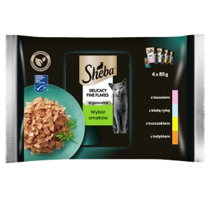 Sheba Fine Flakes In Jelly Sachet 4x85g