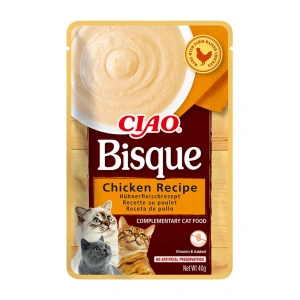 INABA  Bisque Cat Ciao - aliment complémentaire pour chats au poulet 40 g