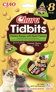 INABA Cat Churu Petits morceaux - Poulet au bouillon dashi 8x12g