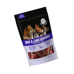 PetRepublic bœuf et agneau saucisses pour chiens 100g