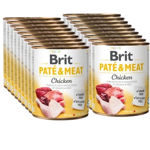 Brit Pate & Meat au poulet 18x800g