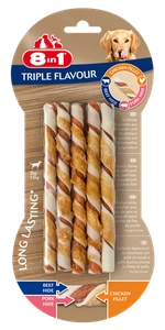 8in1 Triple Flavour Twisted Sticks 10 pièces.