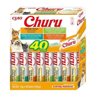 IINABA Churu pour chats - saveurs mélangées avec du poulet 40x14g