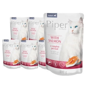 Dolina Noteci Piper pour chats au saumon 10x100g