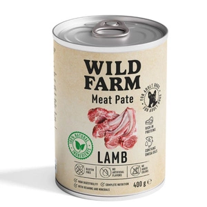 Wild Farm Pate Lamb 400 g - aliment sans gluten pour chiens