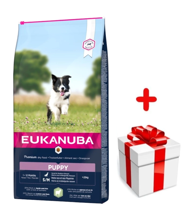 Eukanuba Puppy Junior Small Medium Agneau Riz 12kg Surprise gratuite pour votre chien Animalerie ZooArt