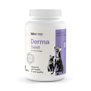 Lab-v Derma Twist – Soin de la peau, du pelage et de la barrière protectrice pour chiens et chats - 60 capsules à ouverture facile