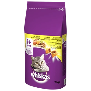 WHISKAS Croquettes pour chat 1+ avec poulet 7kg x2