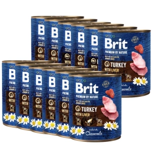 Brit Premium By Nature Turkey With Liver 12x800g