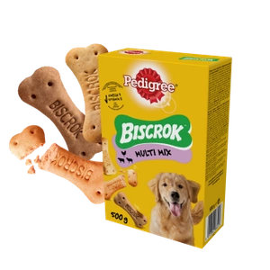 Pedigree Biscrok Biscuits Pour chiens adultes sous forme d'os avec de l'agneau, du poulet et du bœuf 500g
