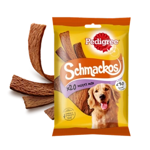 Pedigree Schmackos Collation pour chiens adultes avec bœuf, poulet, agneau et canard 172g